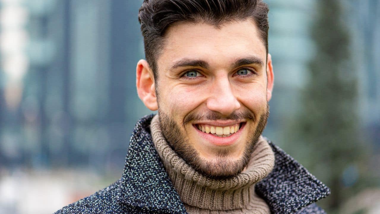 portrait of an handsome man smiling