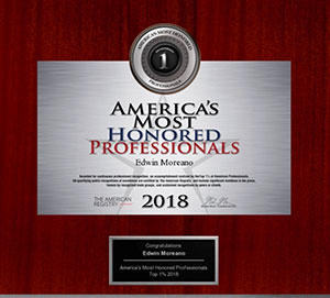 2018 America's Most Honored Professionals Award