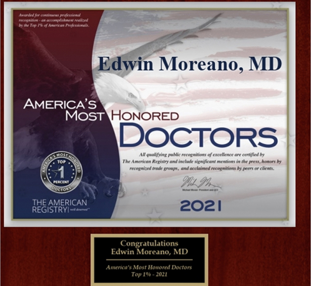 Most Honored Doctor Award 2021